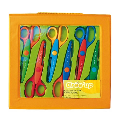 [0335] CISEAUX A  DENTELER 16CM, LOT DE 6