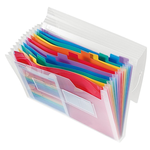 [3460] FARDE-TRIEUR SOUFFLET PLASTIQUE A4 13 CASES
