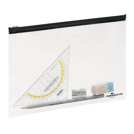 [3516] ZIP BAG TRANSPARENT A5, PACK OF 5