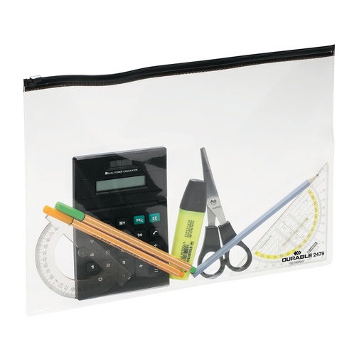 [3517] ZIP BAG TRANSPARENT A4, PACK OF 5