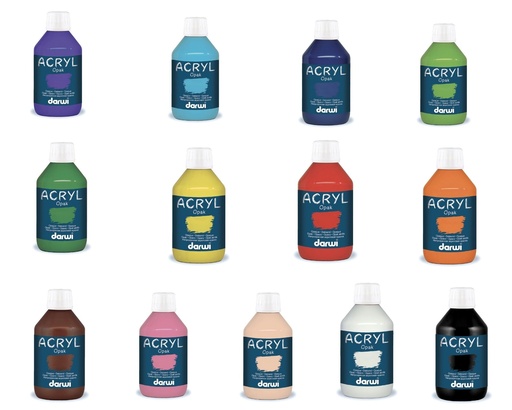 [5023] SORTIMENT MIT 13 OPAK ACRYLFARBEN 250ML