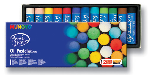 [5257] PASTELS A L'HUILE SEMI JUMBO, BOITE DE 12