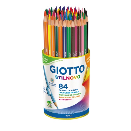 [5229] CRAYONS DE COULEURS GIOTTO STILNOVO, POT DE 84